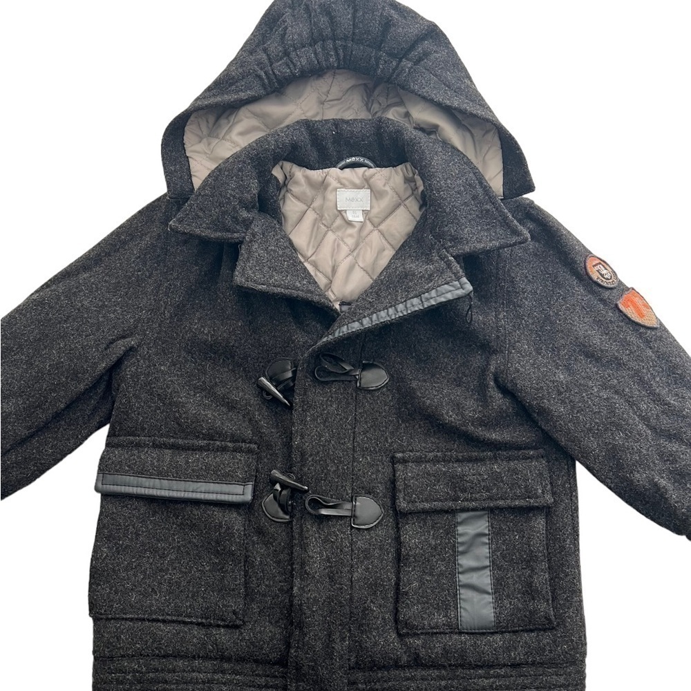 Mexx Infant Boys Gray Wool Winter Jacket Size 24M